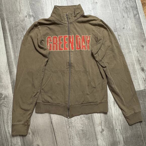 Green Day Vintage I Walk Alone Zip Up Sweatshirt Size women’s medium - Picture 1 of 5
